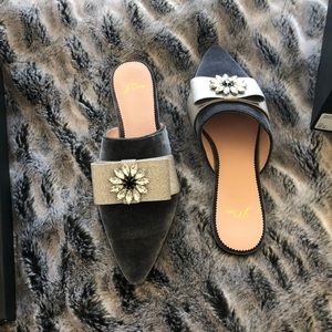 J. Crew Velvet Marina Slide With Bow